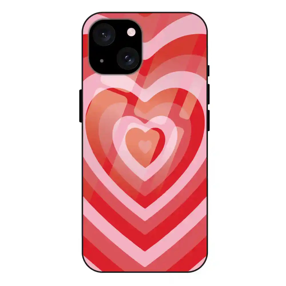 'Red Hearts - Glass Case For Apple iPhone 15 Plus