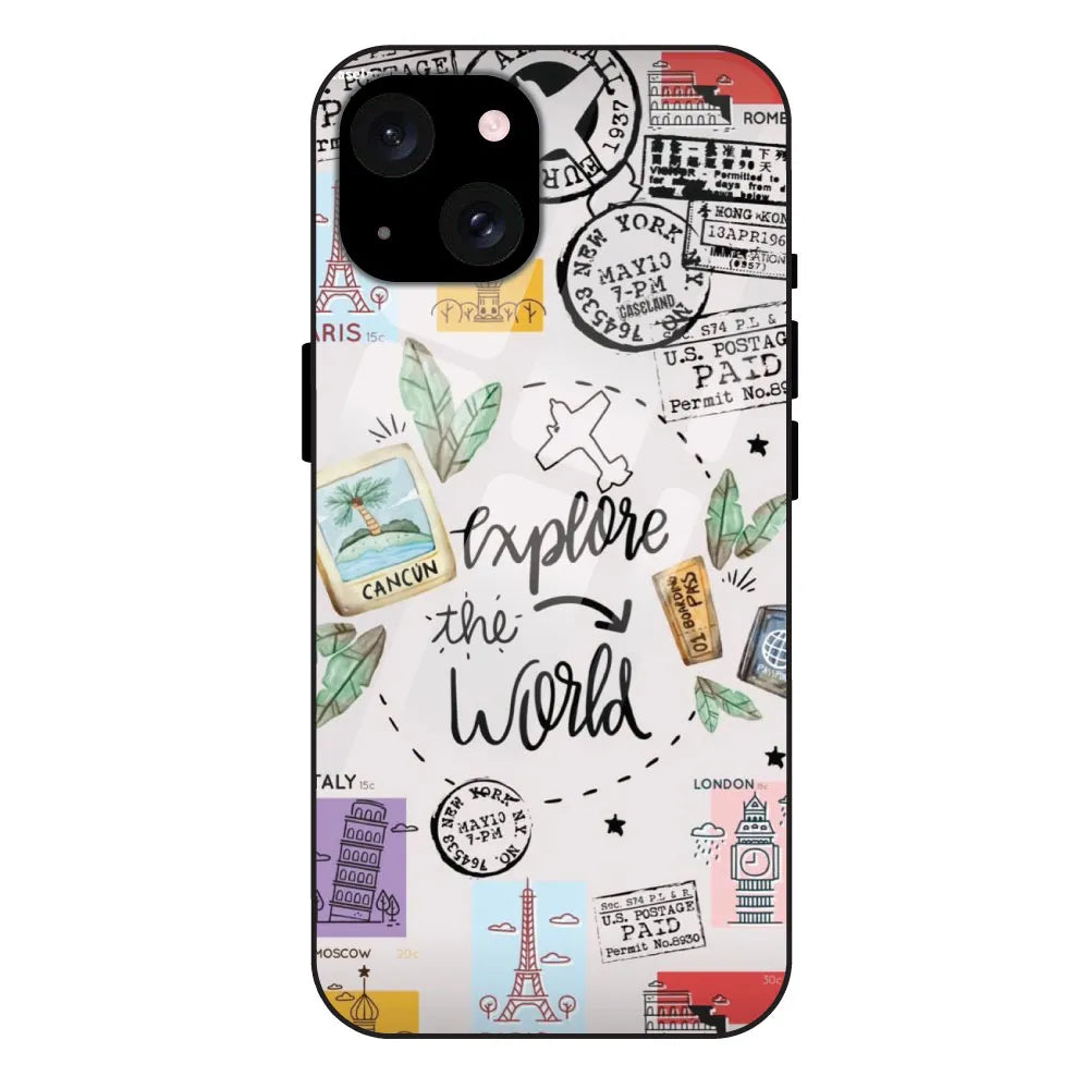 'Explore The World - Glass Case For Apple iPhone 15 Plus