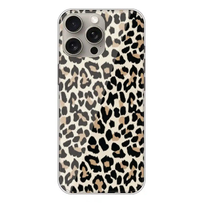 Leopard Print - Printed Silicone Case For Apple iPhone 15 Pro Max