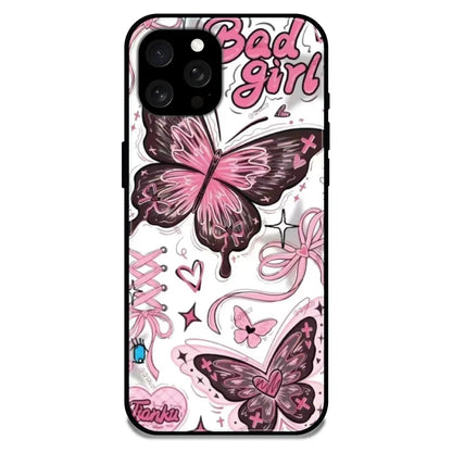 'Bad Girl Butterfly - Glossy Metal Silicone Case For Apple iPhone 15 Pro Max
