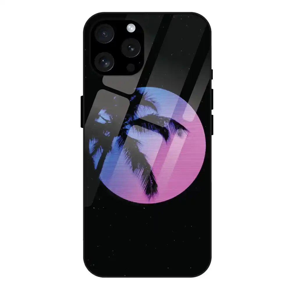 'Night Terror Synthwave - Glass Case For Apple iPhone 15 Pro