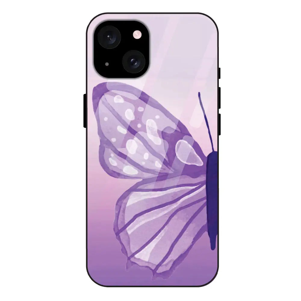 'Butterfly Art - Glass Case For Apple iPhone 15 Plus