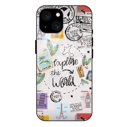 'Explore The World - Glass Case For Apple iPhone 15