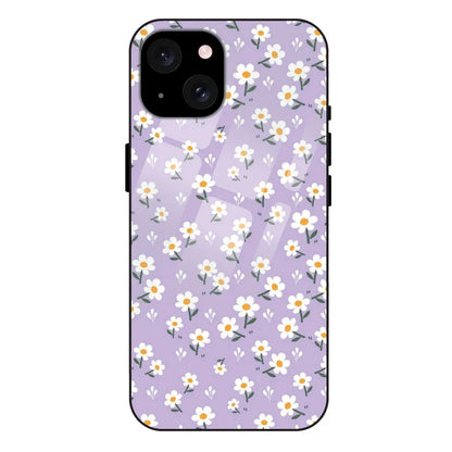 'Lavender Daisy - Glass Case For Apple iPhone 15