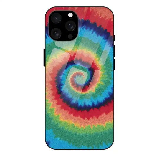 'Rainbow Tie Dye - Glass Case For Apple iPhone 16 Pro