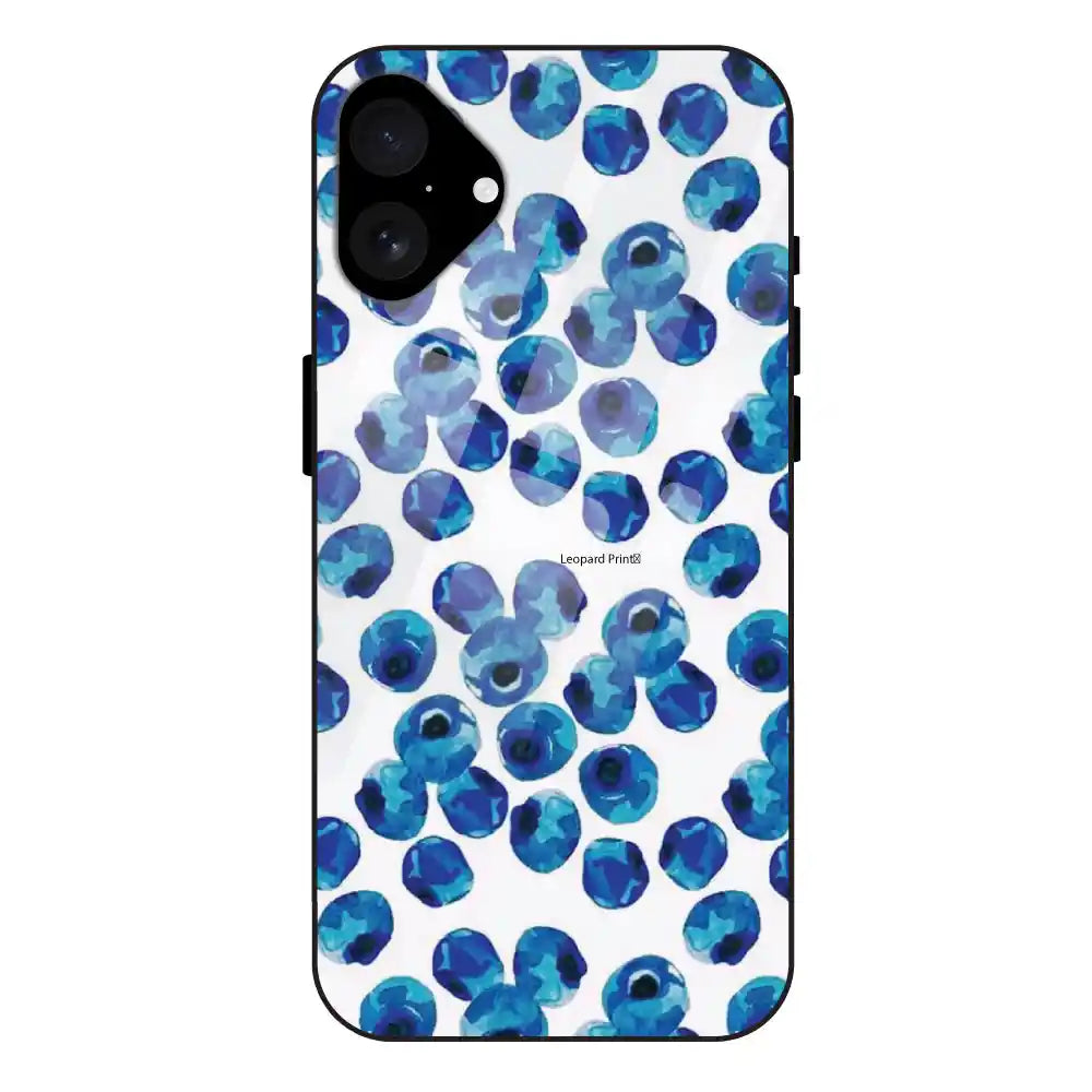 'Blueberries - Glass Case For Apple iPhone 16 Plus