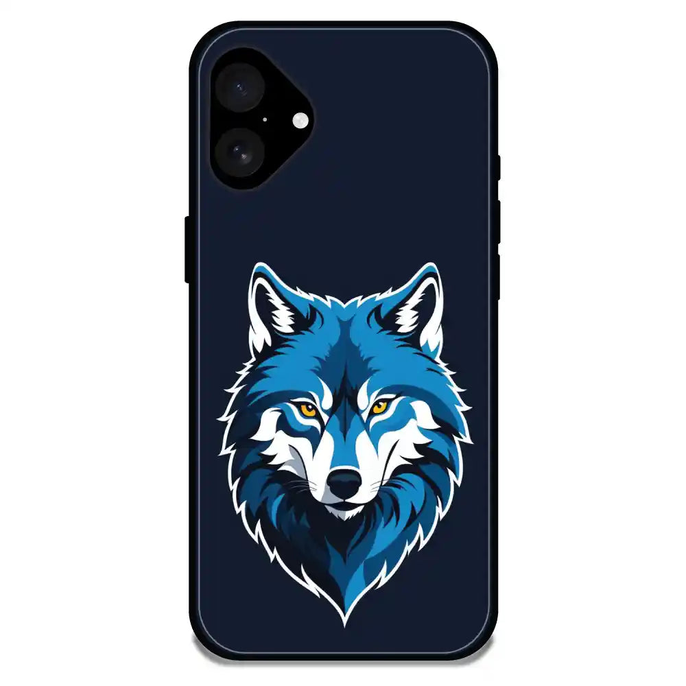 'Lone Wolf - Glossy Metal Silicone Case For Apple iPhone 16 Plus