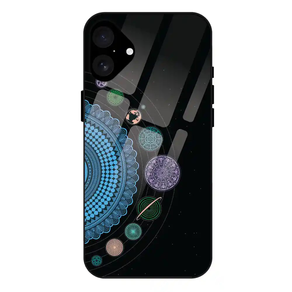 'Saturn Pattern - Glass Case For Apple iPhone 16 Plus