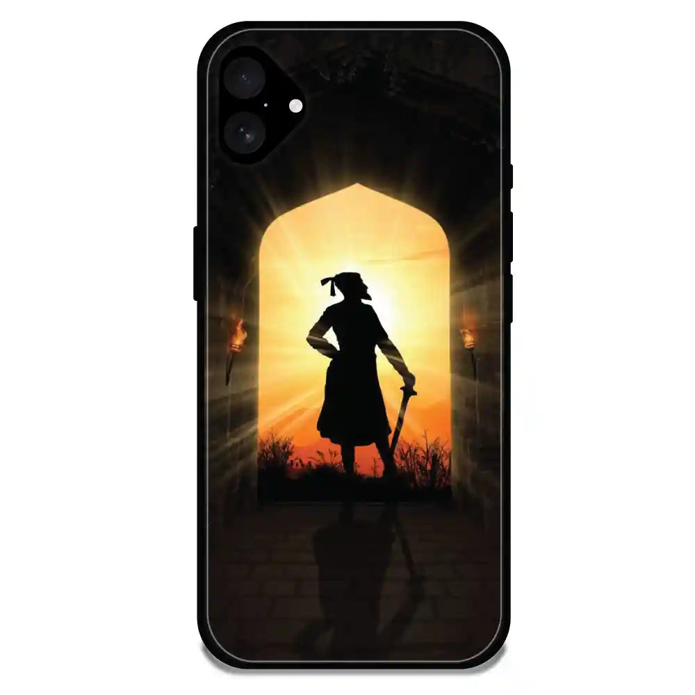 Shivaji Maharaj - Glossy Metal Silicone  Case For Apple iPhone Models