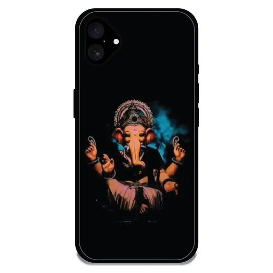 'Lord Ganesha - Glossy Metal Silicone Case For Apple iPhone 16 Plus