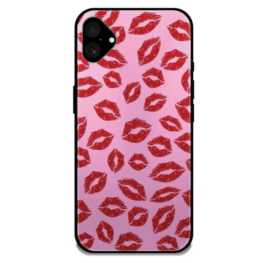 'Kisses - Glossy Metal Silicone Case For Apple iPhone 16 Plus