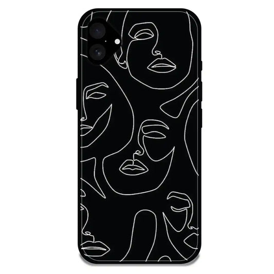 'Two Faced - Glossy Metal Silicone Case For Apple iPhone 16 Plus