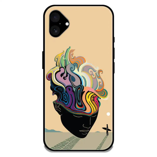 'Rainbow Mind - Glossy Metal Silicone Case For Apple iPhone 16 Plus