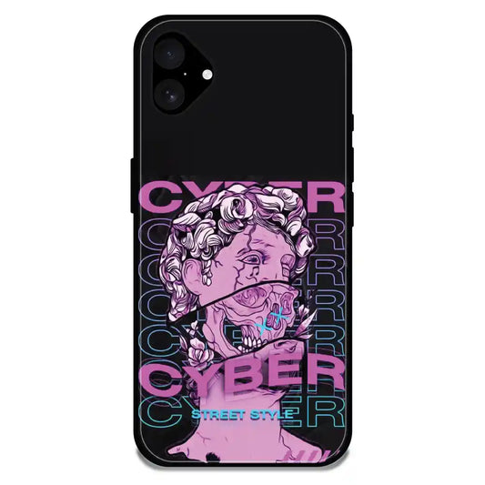'Cyber Street Style - Glossy Metal Silicone Case For Apple iPhone 16 Plus
