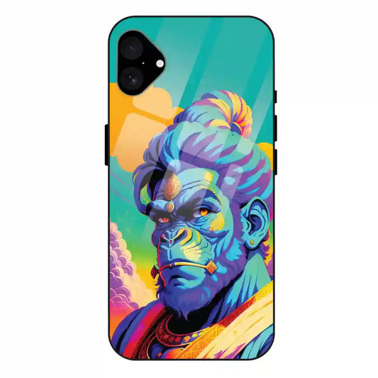 'Lord Hanuman - Glass Case For Apple iPhone 16 Plus