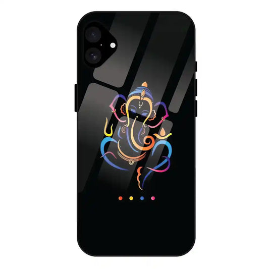 'Lord Ganpati - Glass Case For Apple iPhone 16 Plus