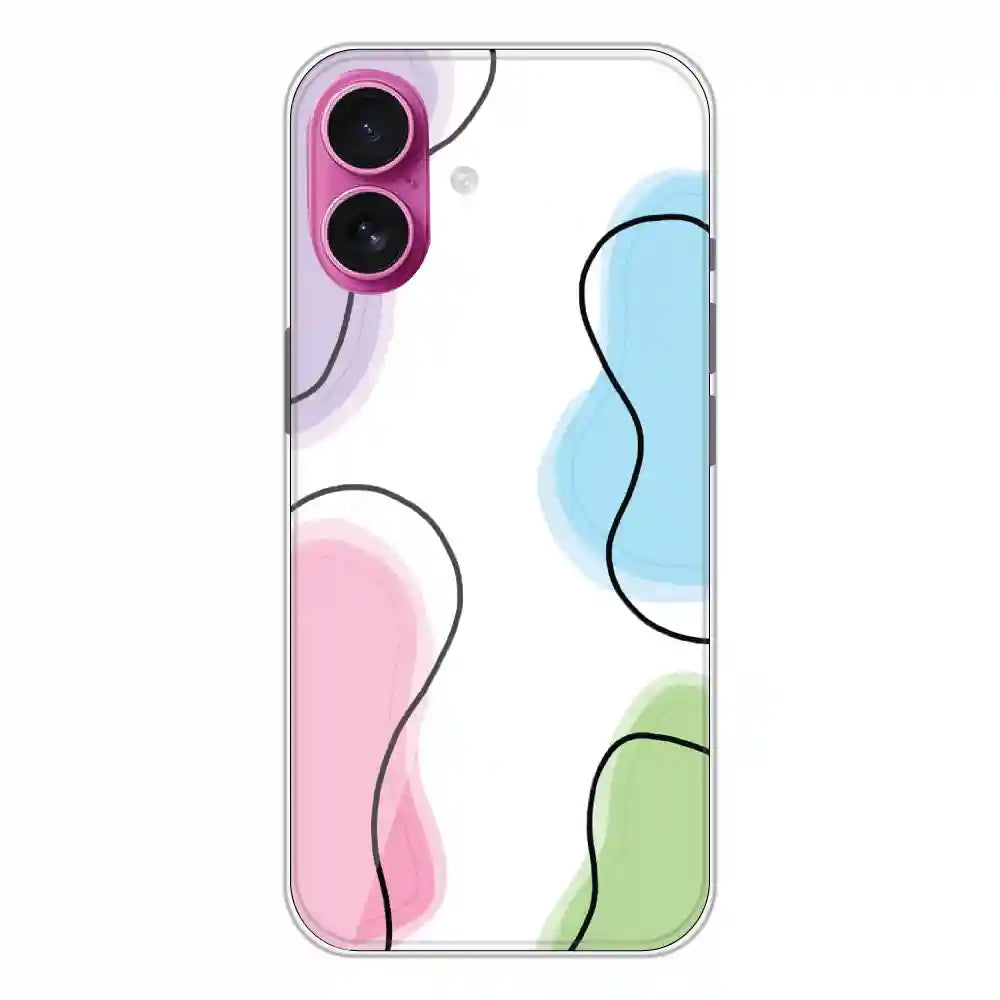 Rainbow Cow Print - Clear Printed Silicone Case For Apple iPhone Models- Apple iPhone 16 Plus