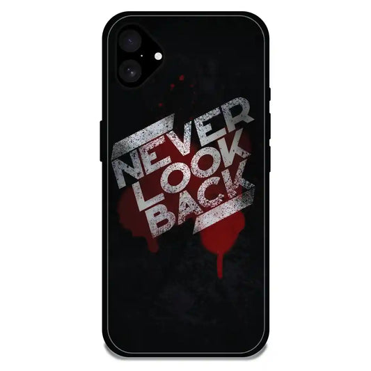 'Never Look Back - Glossy Metal Silicone Case For Apple iPhone 16 Plus