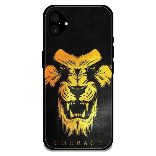 'Courage - Glossy Metal Silicone Case For Apple iPhone 16 Plus