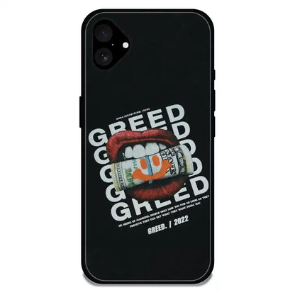 Greed - Glossy Metal Silicone Case For Apple iPhone Models