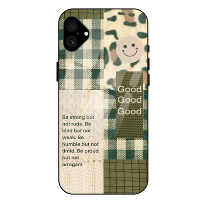 'Patchwork Positivity - Glossy Metal Silicone Case For Apple iPhone 16 Plus