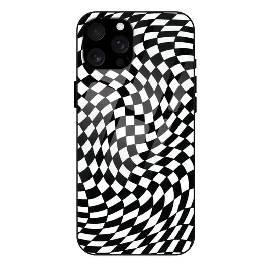 'Checks - Glass Case For Apple iPhone 16 Pro Max