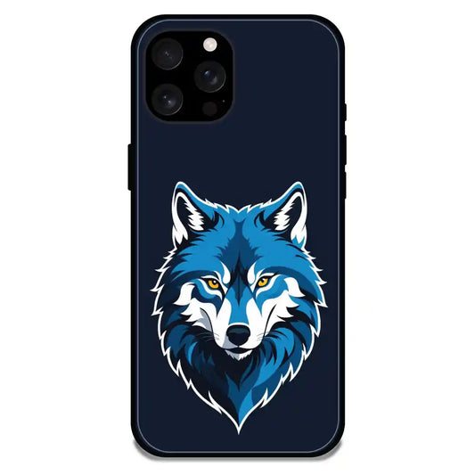 'Lone Wolf - Glossy Metal Silicone Case For Apple iPhone 16 Pro Max