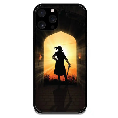 Shivaji Maharaj - Glossy Metal Silicone  Case For Apple iPhone Models
