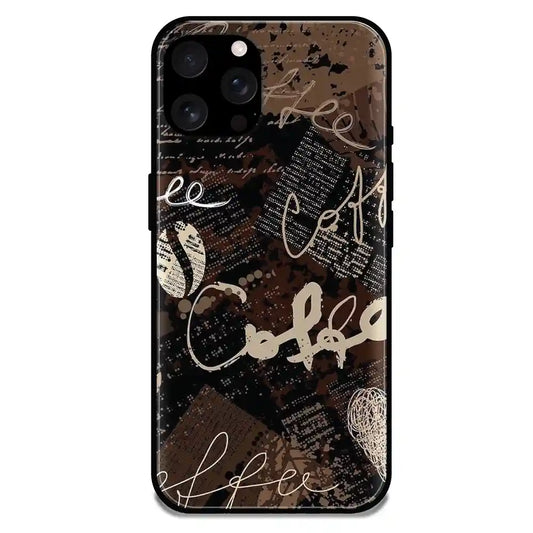 'Coffee - Glossy Metal Silicone Case For Apple iPhone 16 Pro Max