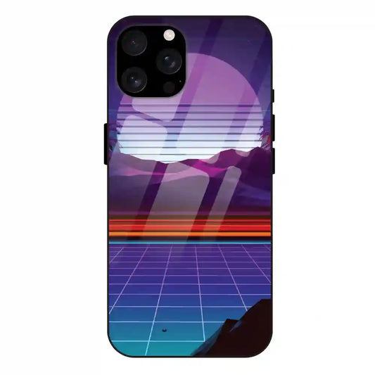 'Electrofloor Synthwave - Glass Case For Apple iPhone 16 Pro Max