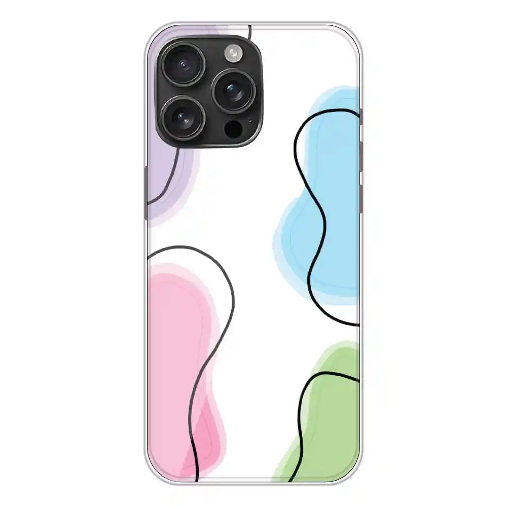 Rainbow Cow Print - Clear Printed Silicone Case For Apple iPhone Models- Apple iPhone 16 Pro Max