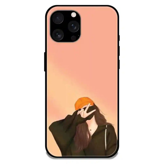 Shy Girl - Glossy Metal Silicone Case For Apple iPhone Models