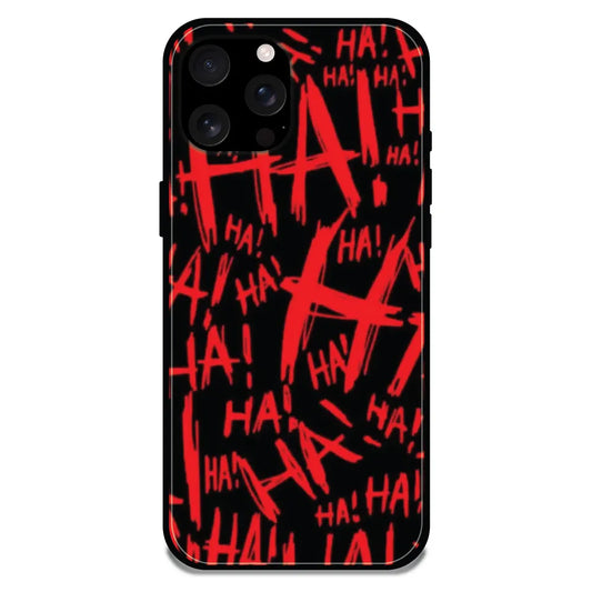 'Ha ! - Glossy Metal Silicone Case For Apple iPhone 16 Pro Max