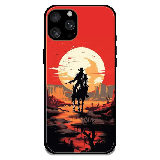'Cowboy - Glossy Metal Silicone Case For Apple iPhone 16 Pro Max