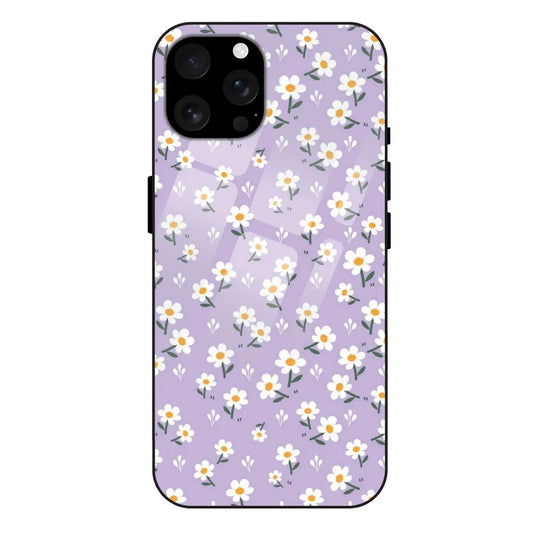 'Lavender Daisy - Glass Case For Apple iPhone 16 Pro Max