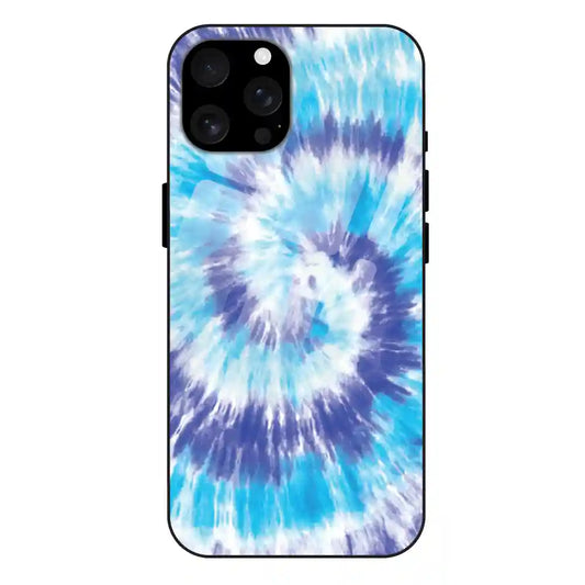 Aqua Tie Dye - Glass Case For Apple iPhone 16 Pro