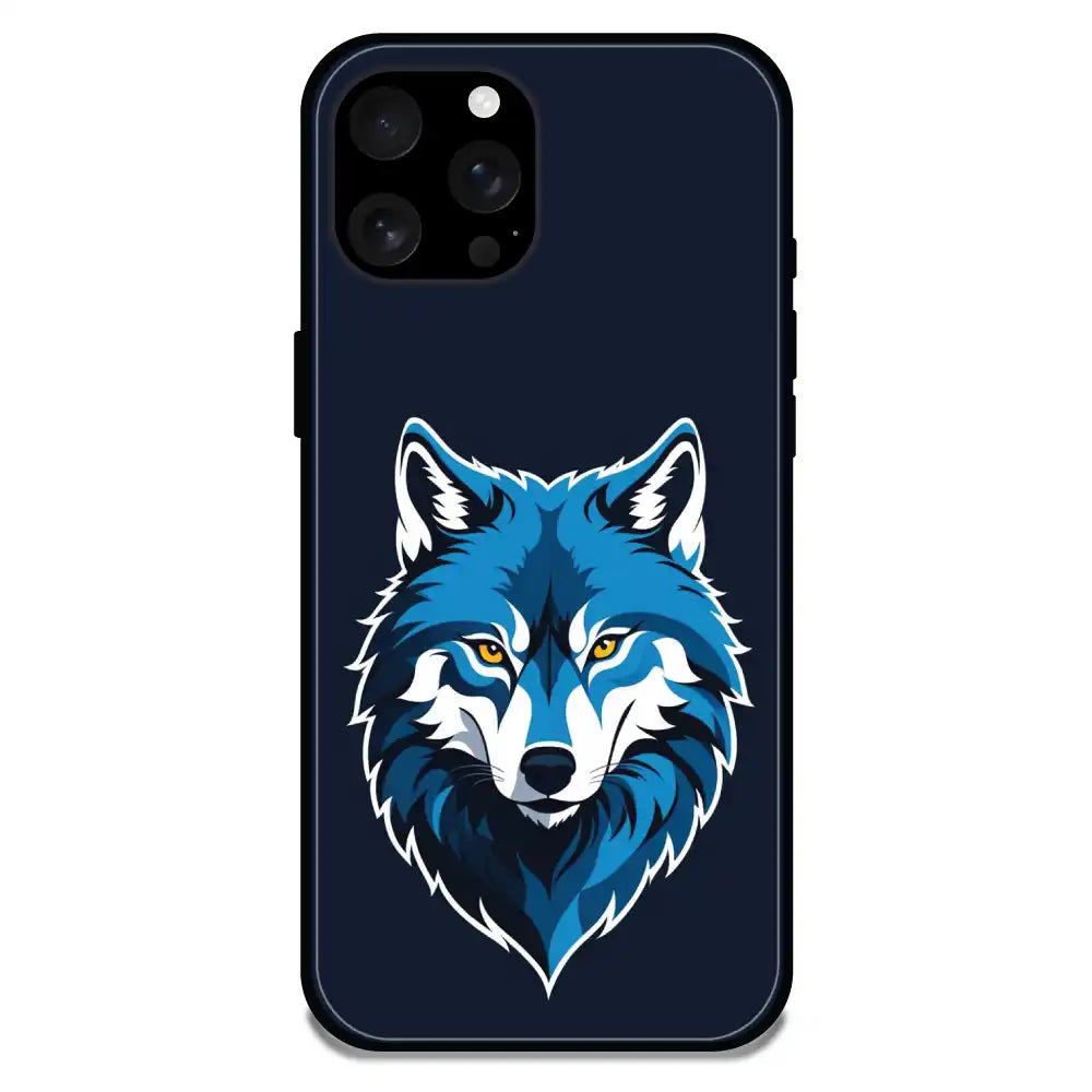 'Lone Wolf - Glossy Metal Silicone Case For Apple iPhone 16 Pro