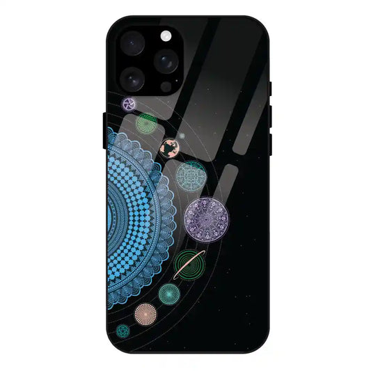 'Saturn Pattern - Glass Case For Apple iPhone 16 Pro