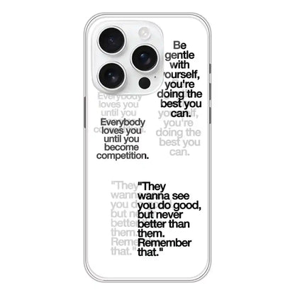 Introvert Girl - Clear Printed Silicone Case For Apple iPhone 16 Pro