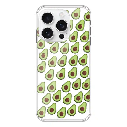 Avocado - Clear Printed Silicone Case For Apple iPhone 16 Pro 