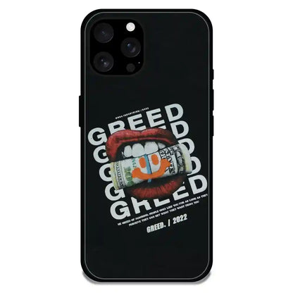 Greed - Glossy Metal Silicone Case For Apple iPhone Models
