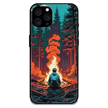'Boy With Camp Fire - Glossy Metal Silicone Case For Apple iPhone 16 Pro