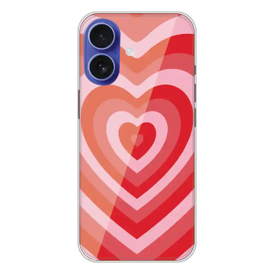 Red Hearts - Printed Silicone Case For Apple iPhone 16