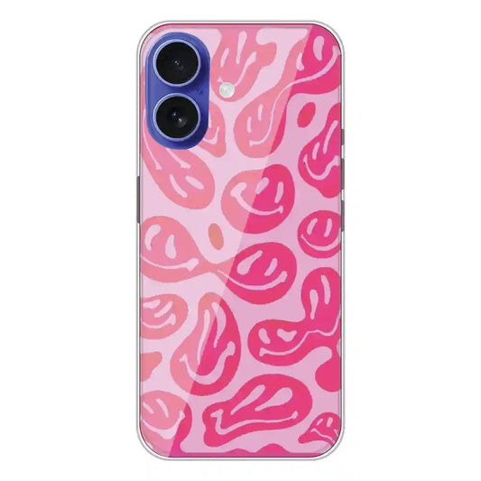 Pink Smiles - Printed Silicone Case For Apple iPhone 16