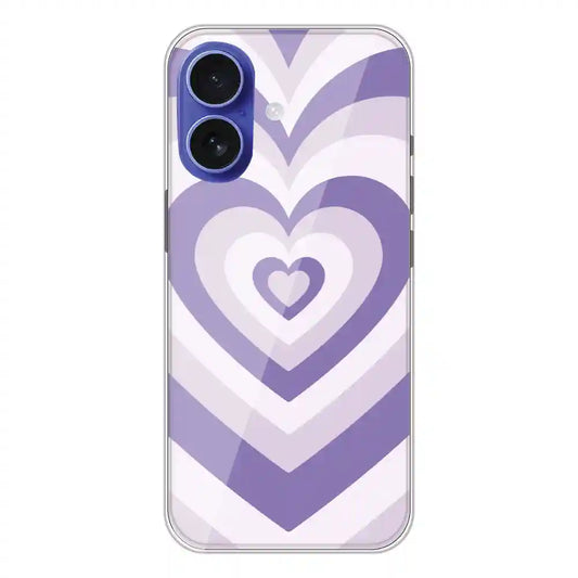 Dark Purple Hearts - Printed Silicone Case For Apple iPhone 16