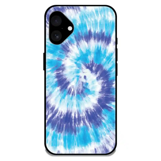 Aqua Tie Dye - Glass Case For Apple iPhone 16