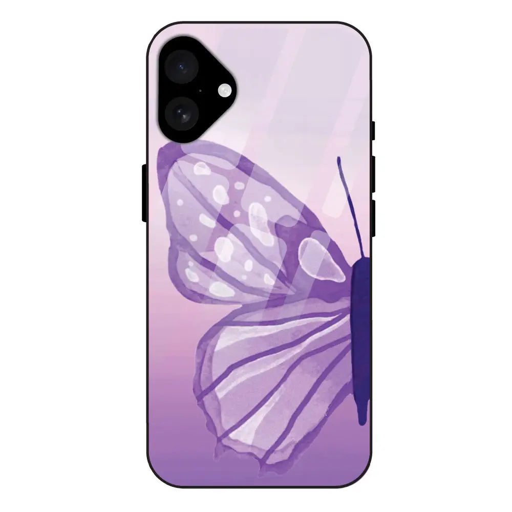 'Butterfly Art - Glass Case For Apple iPhone 16