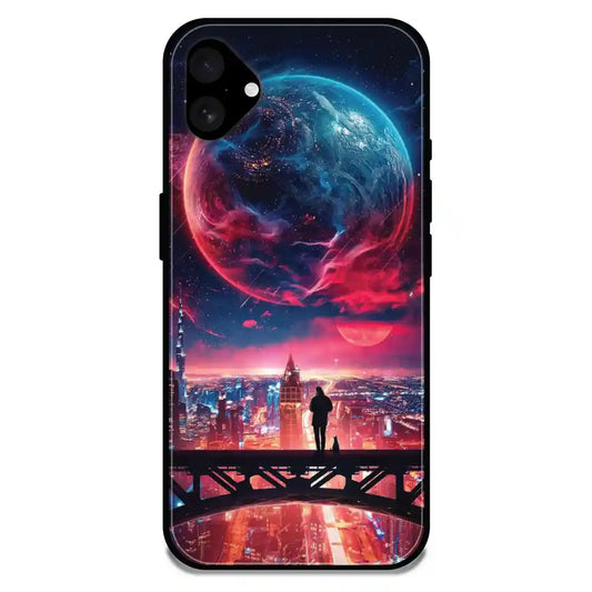 'Night Sky - Glossy Metal Silicone Case For Apple iPhone 16