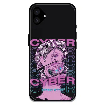 'Cyber Street Style - Glossy Metal Silicone Case For Apple iPhone 16
