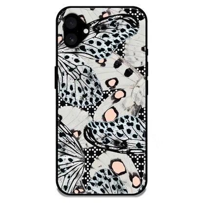 'Butterflies Wings - Glossy Metal Silicone Case For Apple iPhone 16
